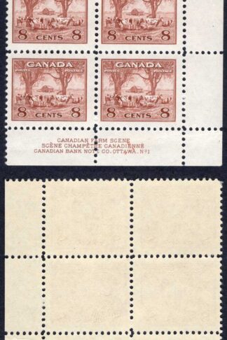 Canada SG382 8c Red-brown War Effort Plate Block U/M (MNH) Cat 26+++