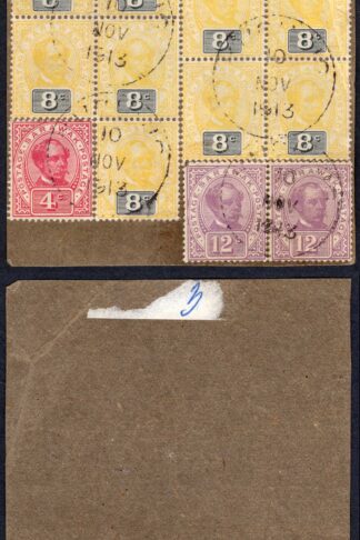 North Borneo 18c colour trial in black and grey M/M