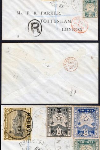 Brunei 1895 registered Parker cover
