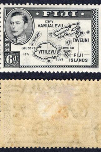 Fiji SG260 KGVI 6d Black Die I M/M Cat 60 pounds