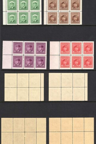 Canada SG375b/80a Set of Four Booklet Panes of 6 U/M Cat 60.50 pounds