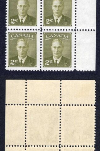 Canada SG415a 2c Olive-green Plate 6 UL Block M/M