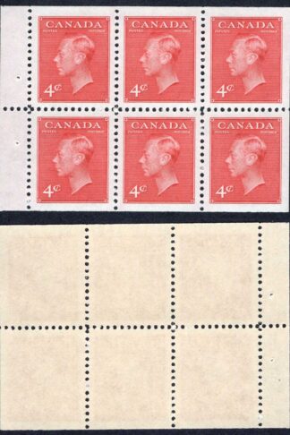 Canada SG417a 4c Carmine-lake Booklet Pane of 6 U/M Cat 25 pounds