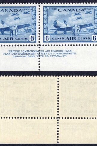 Canada SG399 6c Air Plate 1 LR PAIR U/M Cat 64 pounds