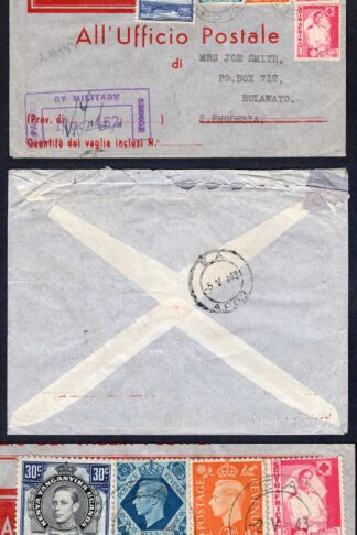 KUT EAF WWII 1943 Philatelic cover to on Cover S Rhodesia