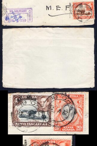 KUT EAF WWII 1943 Censored FRONT to MEF