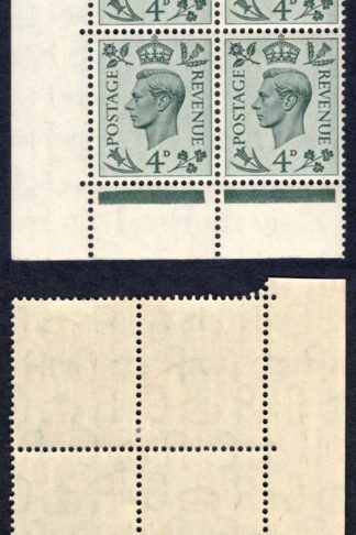SG468 4d Grey-green Cylinder G40 1 no dot Block M/M Cat 15 pounds