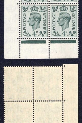 SG468 4d Grey-green Cylinder I41 1 no dot Block M/M Cat 11 pounds