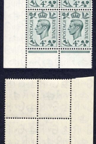 SG468 4d Grey-green Cylinder 6 no dot Block U/M Cat 11 pounds