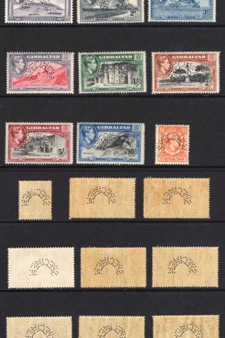 Gibraltar SG121s/31s Original Specimen set of 12 (no 2d carmine or 5d) M/M