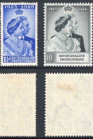 Bechuanaland SG136/7 1948 Silver Wedding M/M Cat 45.30 pounds