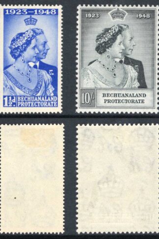 Bechuanaland SG136/7 1948 Silver Wedding M/M Cat 45.30 pounds