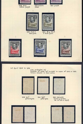 Bechuanaland SG118/28 KGVI Set of 11 PLUS SHADES M/M