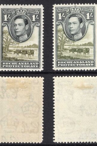 Bechuanaland SG125/a 1/- Both Shades M/M Cat 40.50