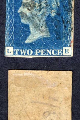 1840 2d Blue (LE) Plate 2 Cat 1000 pounds