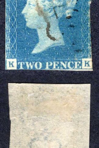 1840 2d Pale Blue (KK) Plate 2 Cat 1000 pounds