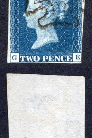 1840 2d Blue (GE) Plate 1 Cat 950 pounds