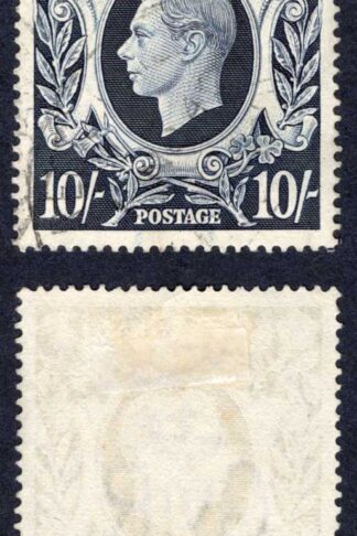 SG478 10/- Dark Blue 1st Nov 1942 CDS Cat 22 pounds