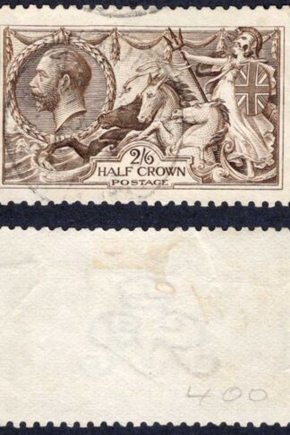 SG400 2/6d Sepia-brown Waterlow Seahorse CDS (a few perf faults) Cat 150 pounds