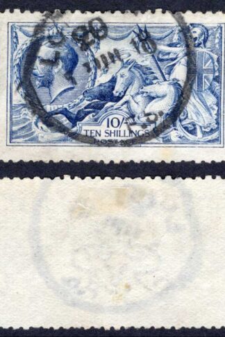 SG412 10/- Blue DLR Seahorse Cat 900 pounds