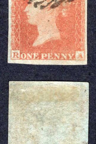 1841 Peny Red (RA) Four Margins