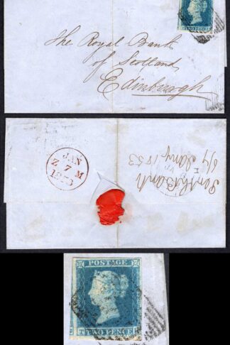 1841 2d (TH) Plate 4 Re-entry (State 1) Four Margins on Cover Cat 250 (off cover)