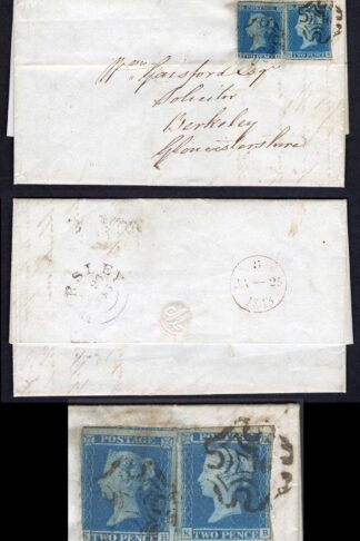 1841 2d Blue (KH KB) Maltese Cross on Cover