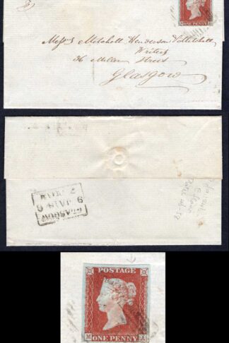 1841 Penny Red (MA) Superb on Cover