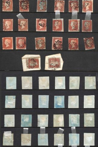 1841 Penny Reds page of 38 some with faults All 37 with Maltese Crosses