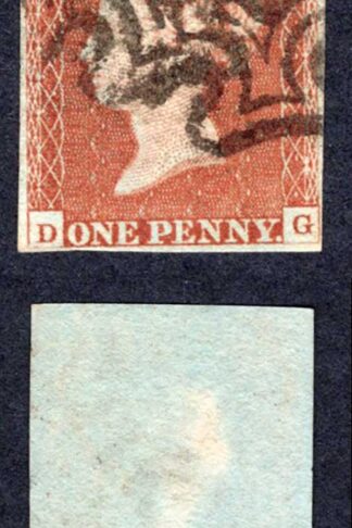 1841 Penny Red (DG) Four Margins Maltese Cross pmk