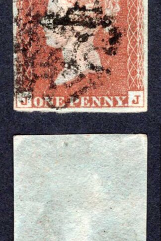 1841 Penny Red (JJ) Four Margins Maltese Cross pmk