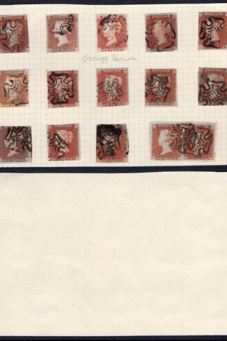 1841 Penny Reds x 15 on an Album page with Maltese Cross