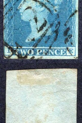 1841 2d Blue (IE) Plate 3 Cat 110 pounds