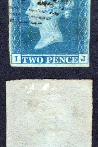 1841 2d Blue (IJ) Plate 3 Three Margin Cat 110 pounds