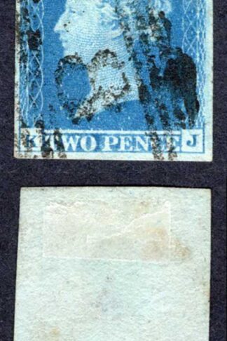 1841 2d Blue (KJ) Plate 3 Four Margins Cat 110 pounds