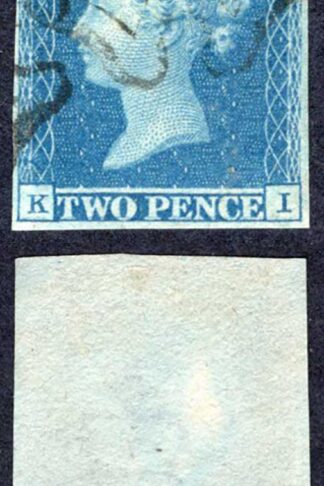 1841 2d Blue (KI) Plate 3 Possibly touched top left Cat 275 pounds