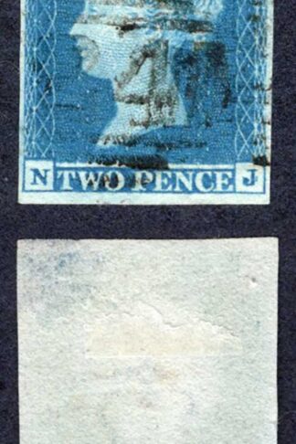 1841 2d Blue (NJ) Plate 3 Four Margin (Thinned) Cat 110 pounds