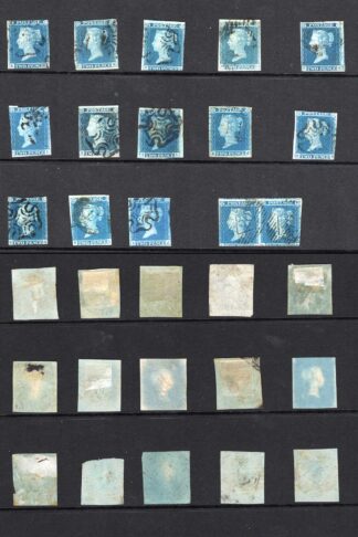 1841 2d Blue Page of 30 (some with faults)