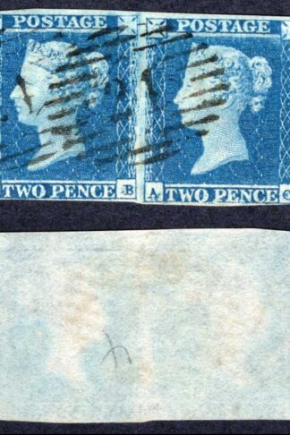 1841 2d Blue (AB/AC) Plate 4 Corrosion showing Cat 200 pounds