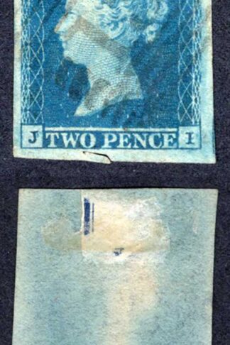 1841 2d Blue (JI) Plate 4 Four Margins (Cose) Cat 100 pounds
