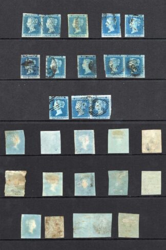 1841 2d Blue Page of 28 (some faults)