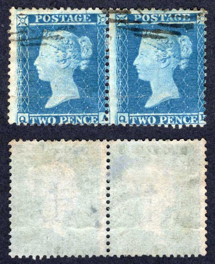 SG23a 2d Star (QA/QB) Plate 5 Wmk SC Perf 14 (Creased) Cat 500 pounds