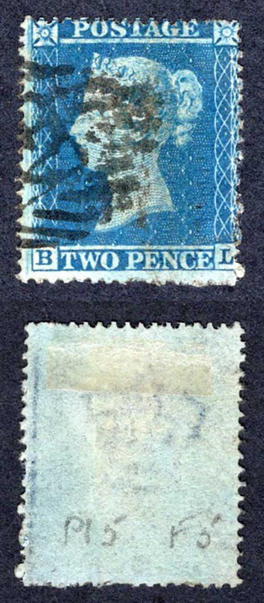 SG27 2d Star (BL) Plate 5 Wmk Large Crown Perf 16 Cat 450 pounds