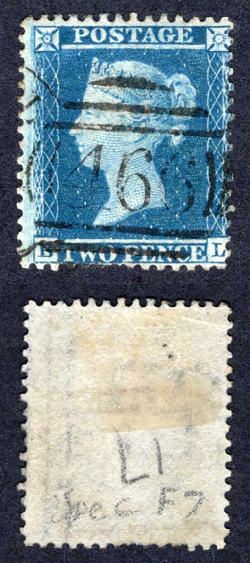 SG25 2d Star (BL) Plate 5 Wmk Large Crown Perf 14 Cat 50 pounds