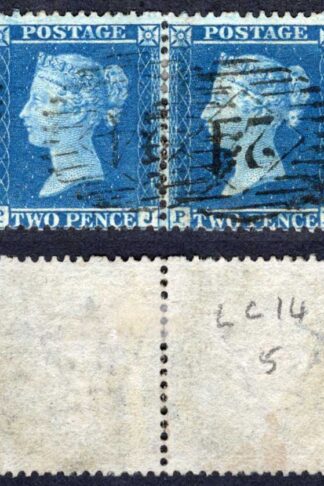 SG35 2d Star (FJ/FK) Plate 6 Wmk Large Crown Perf 14 PAIR Cat 100 pounds