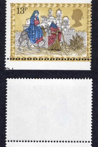 SG1107 1979 13p Christmas Misperf Pair U/M
