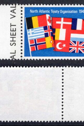 SG794f 1969 Anniversaries 1/6 Missing Yellow-green (from Flags) U/M Cat 70 pounds
