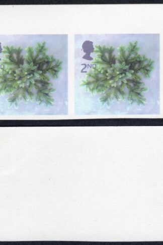 SG2321b 2002 2nd Christmas IMPERF Corner Pair Cat 45 pounds