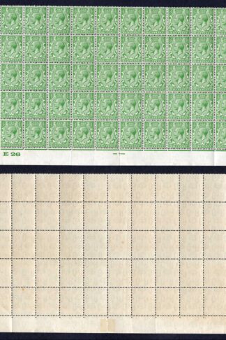 SG418Wi 1/2d Wmk Block Cypher INVERTED Block of SIXTY (59 x U/M) RARE