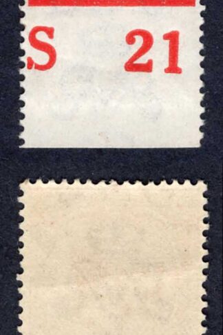 KGV 1d Royal Cypher Control S21 Perf (mounted in the margin) Bend but scarce